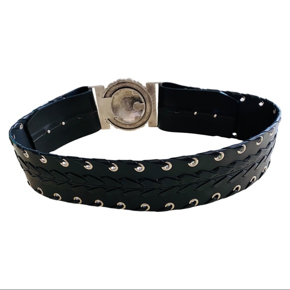 ST. JOHN $800 Concho Western Leather Belt RARE